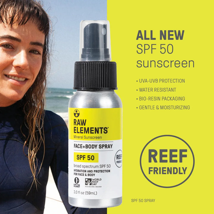 RAW ELEMENTS SPF50 All natural mineral organic sunscreen water resistant