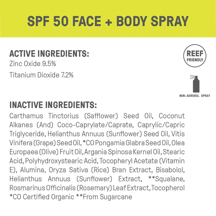 RAW ELEMENTS SPF50 All natural mineral organic sunscreen ingredients