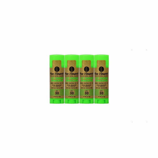 RAW ELEMENTS Lip Rescue SPF 30 Natural Sunscreen 4-Pack