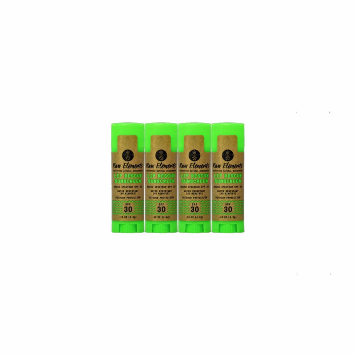 RAW ELEMENTS Lip Rescue SPF 30 Natural Sunscreen 4-Pack