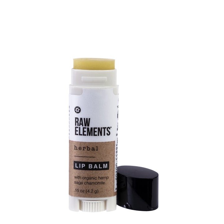 RAW ELEMENTS Herbal Rescue Natural Lip Balm OPEN
